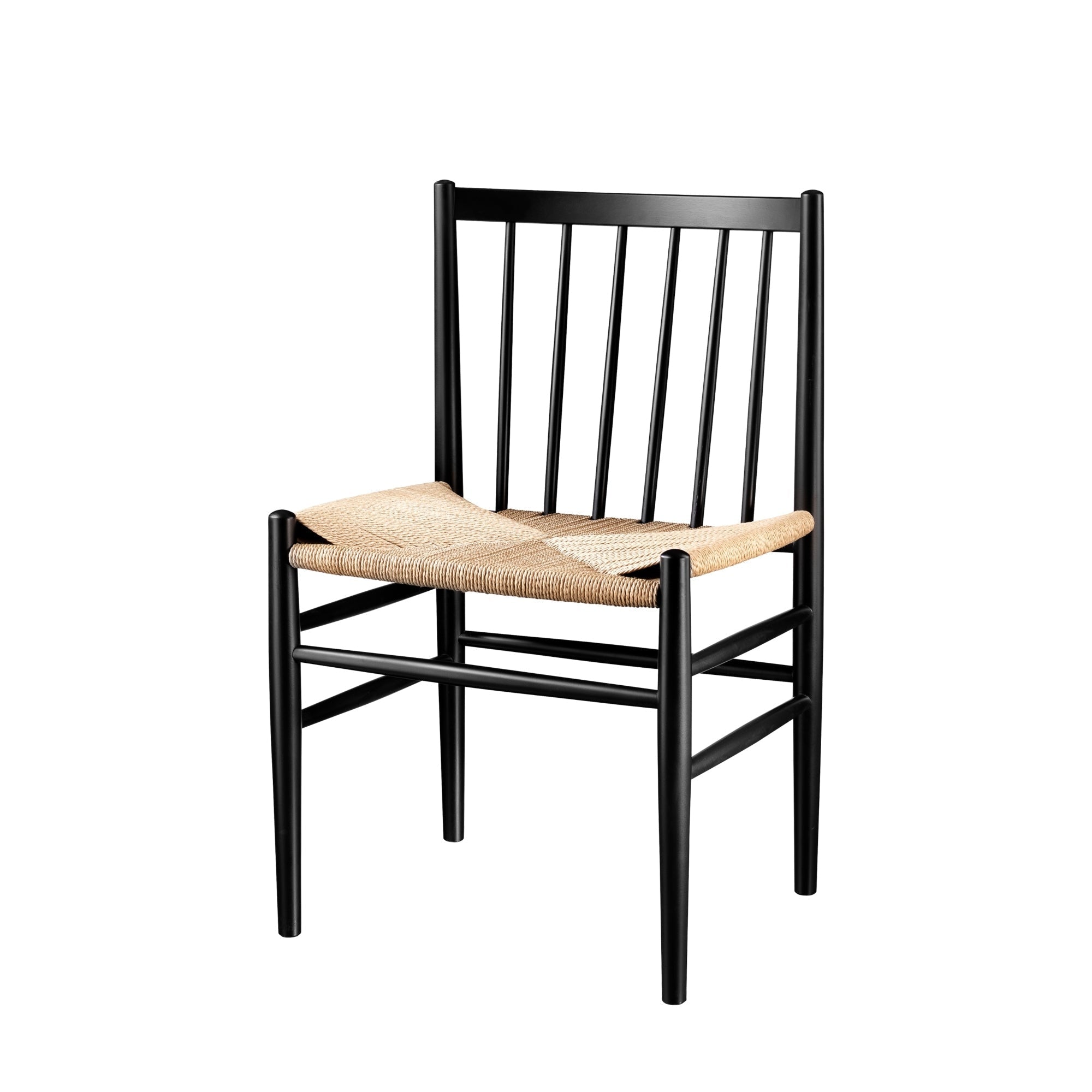 FDB Møbler J80 tuoli musta/luonnonväri - Laatukaluste