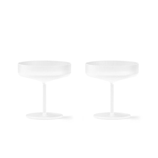 Ferm Living Ripple samppanjalasi 2kpl huurteinen Ferm Living