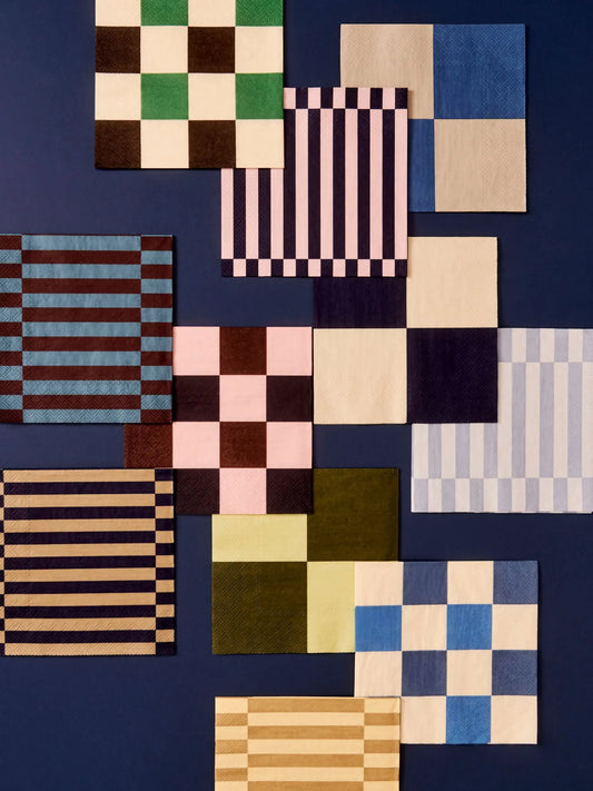 HAY Pattern servetit 33x33 tummansininen-tumma hiekka HAY