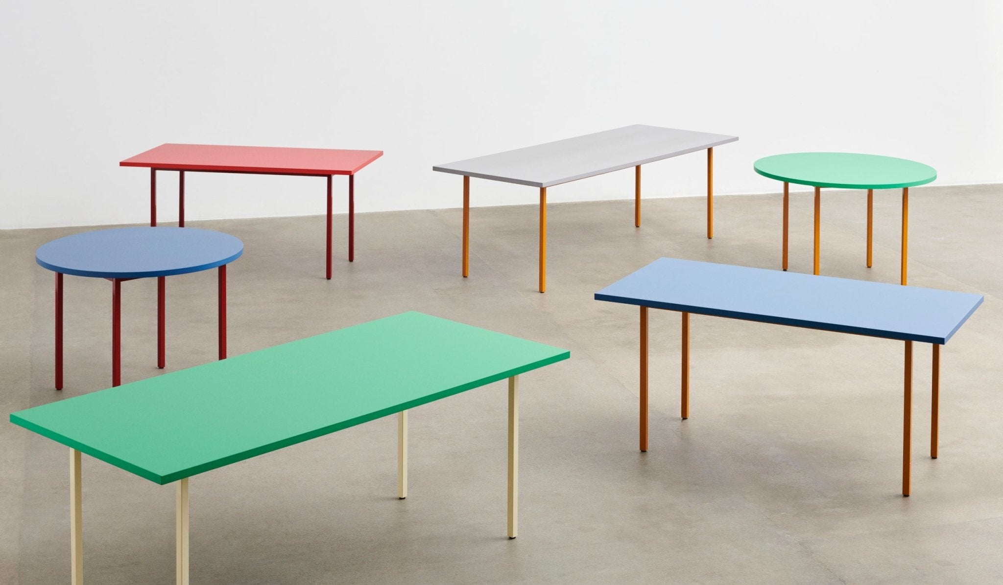 HAY Two-Colour pöytä 160x80 vihreä/okra - Laatukaluste