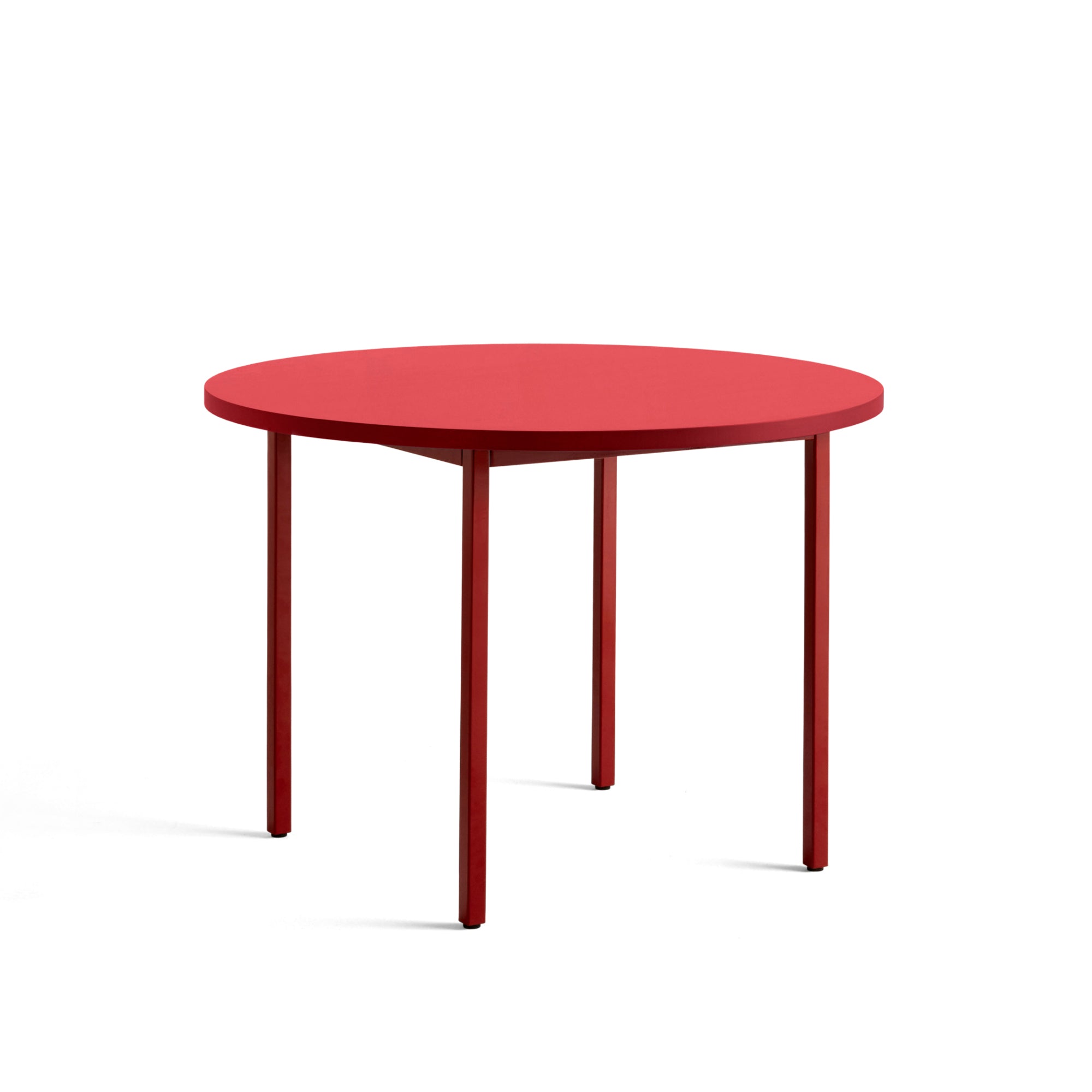 HAY Two-Colour pöytä Ø105 punainen - Laatukaluste