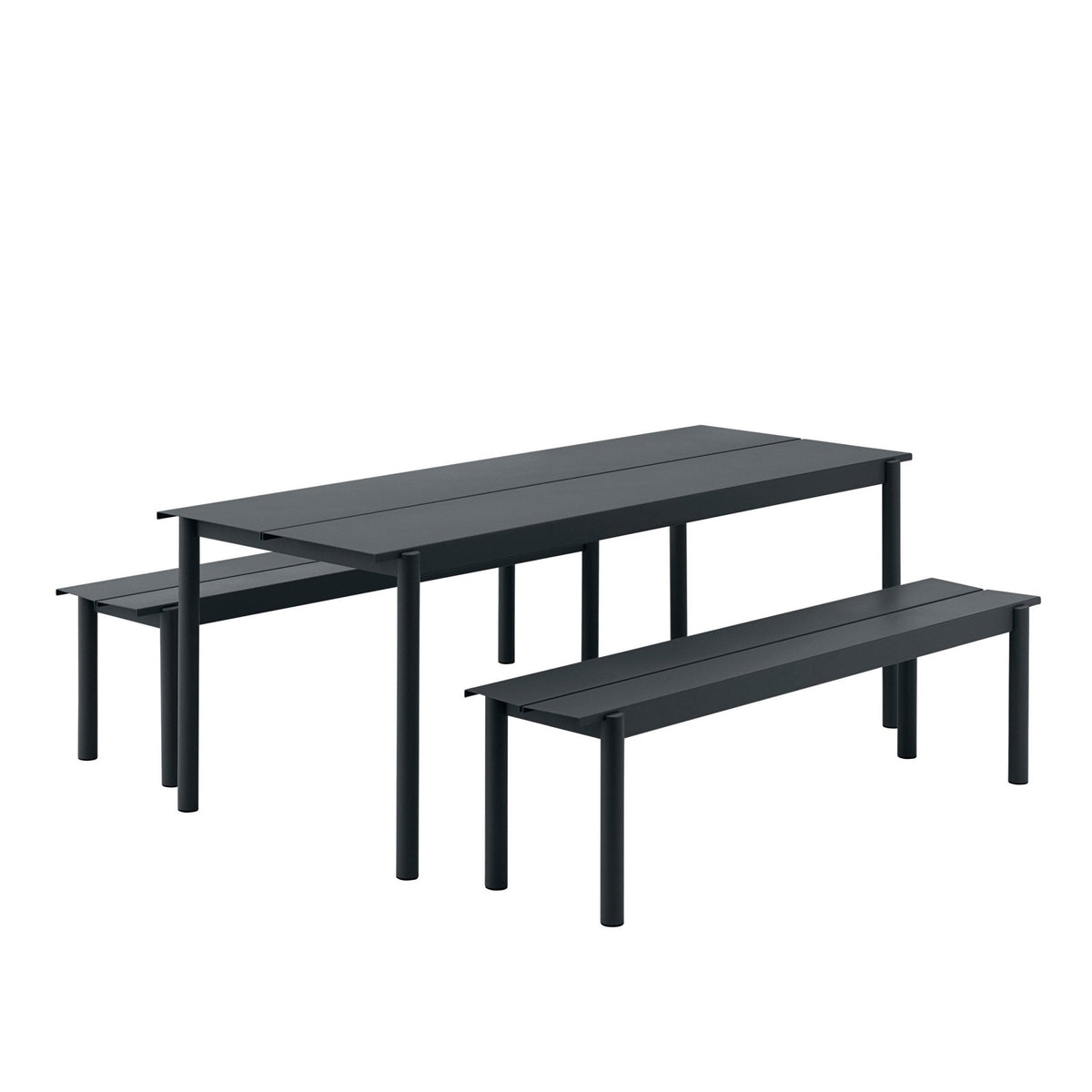 Muuto Linear pöytä 200x75cm musta - Laatukaluste