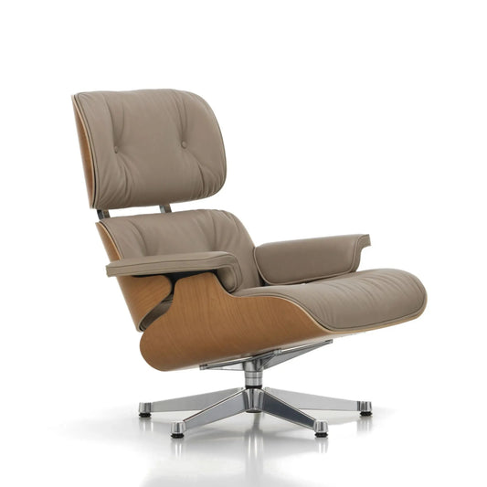Vitra Eames Lounge Chair kirsikka/hiekka nahka Vitra