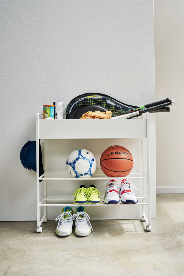 YAMAZAKI Slanke trolley met handgreep - Tower - zwart