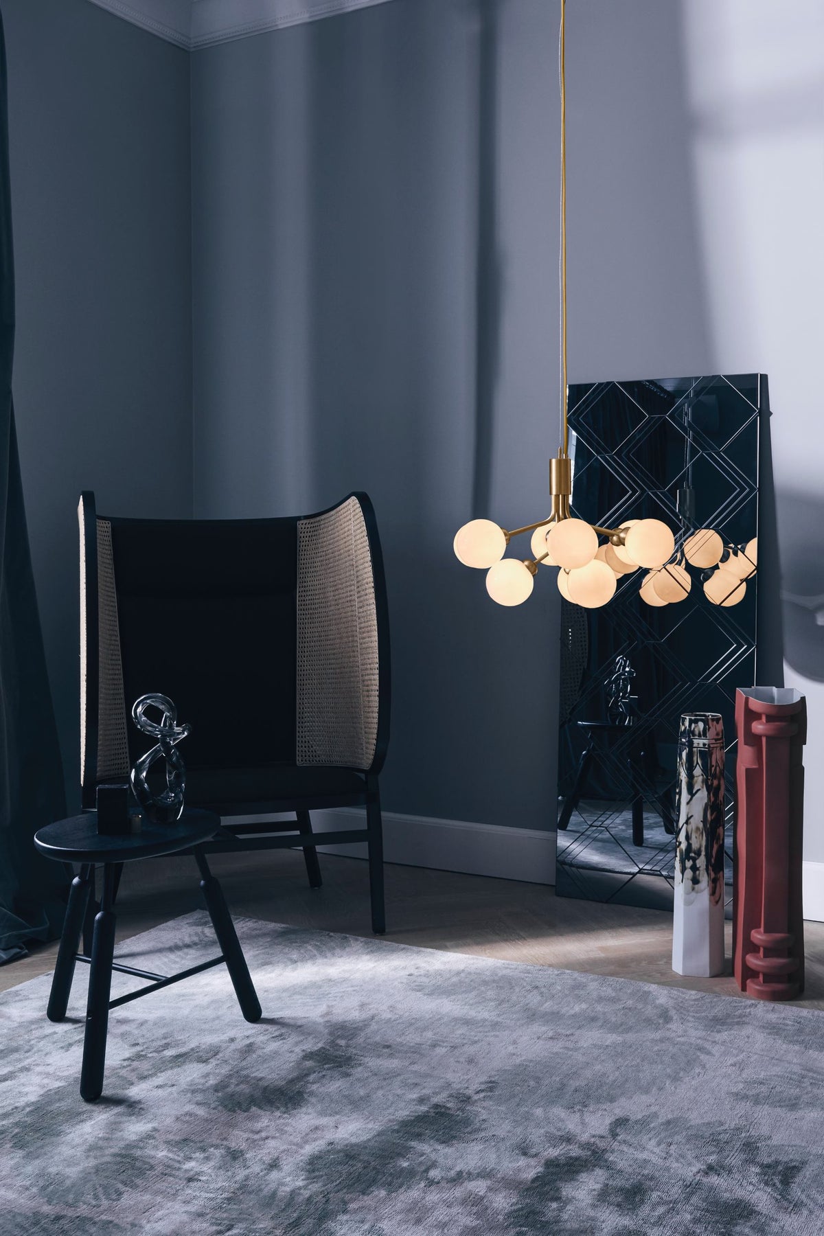 Nuura Apiales 9 pendant lamp brass/opal