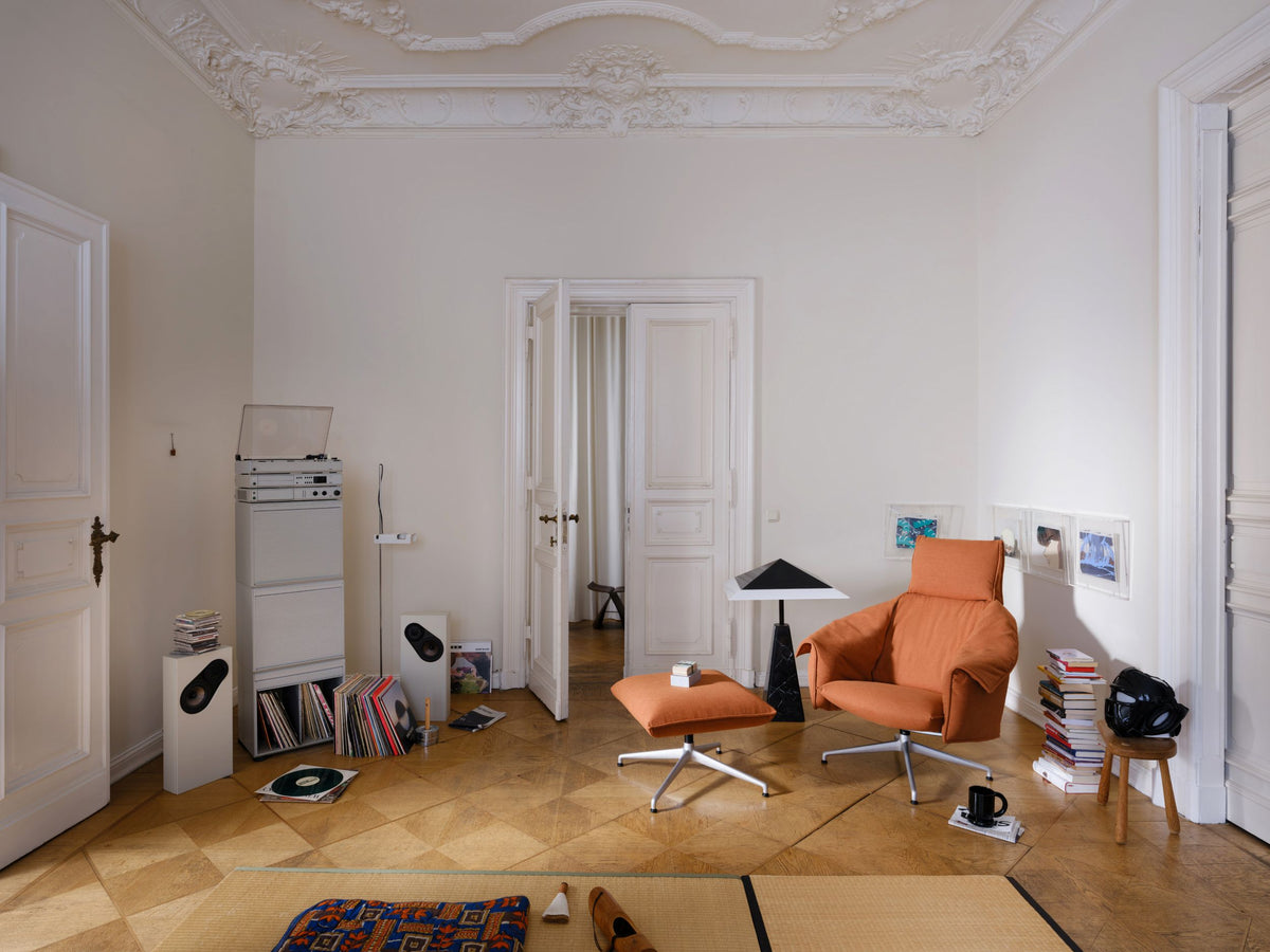 Vitra Bascule Highback nojatuoli+rahi alumiini/Hola terracotta