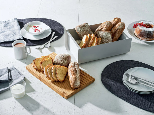 Alessi Mattina leipälaatikko vaaleanharmaa Alessi