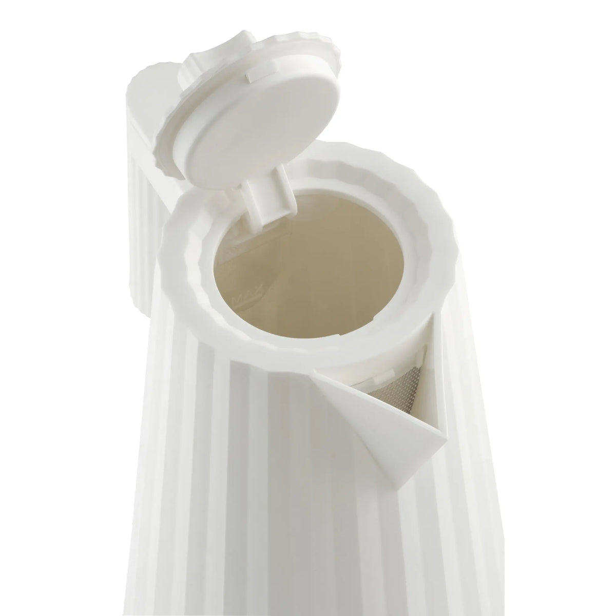 Alessi Plissé vedenkeitin lämmönsäädöllä 1.7L valkoinen Alessi