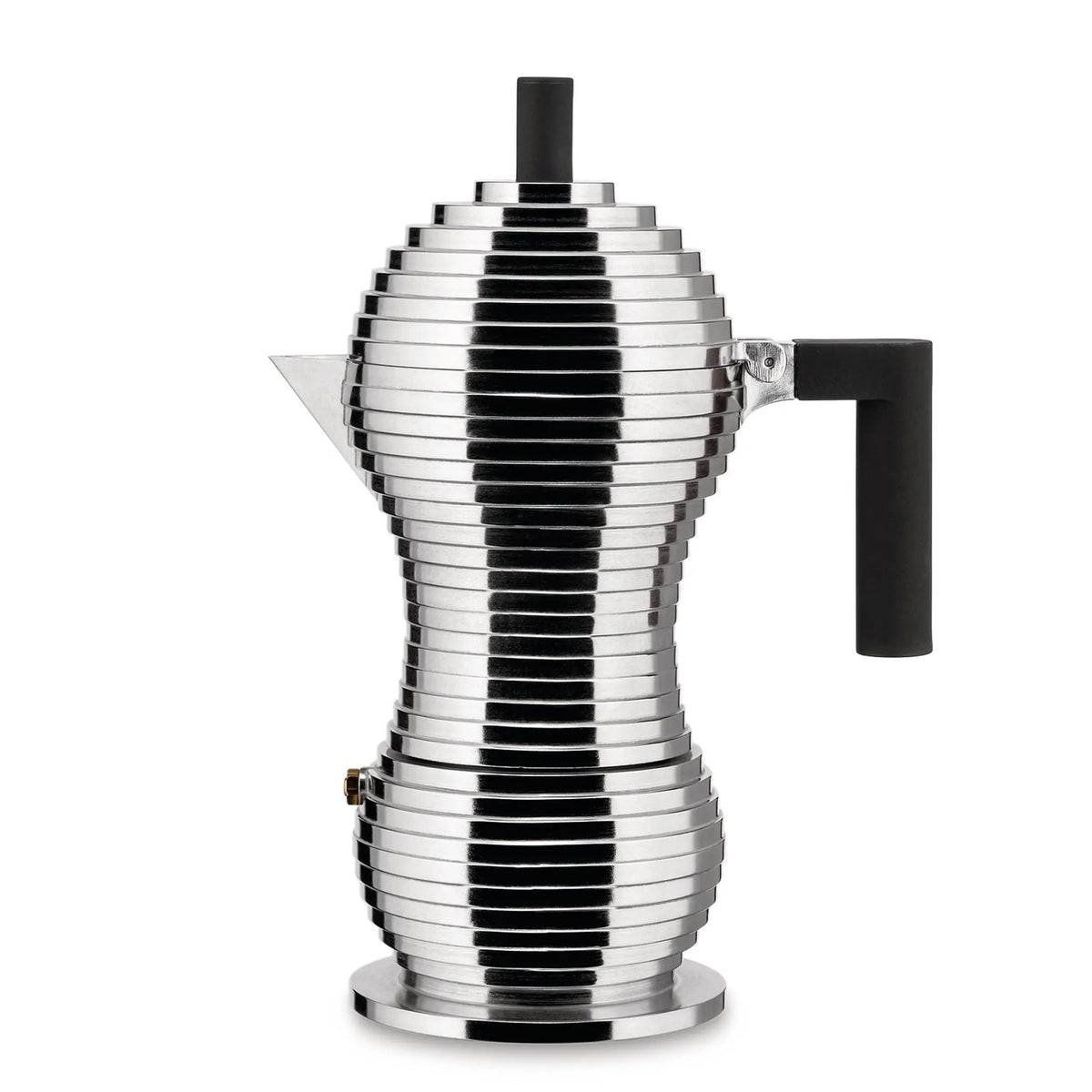 Alessi Pulcina espressopannu 6 kuppia alumiini/musta - Laatukaluste