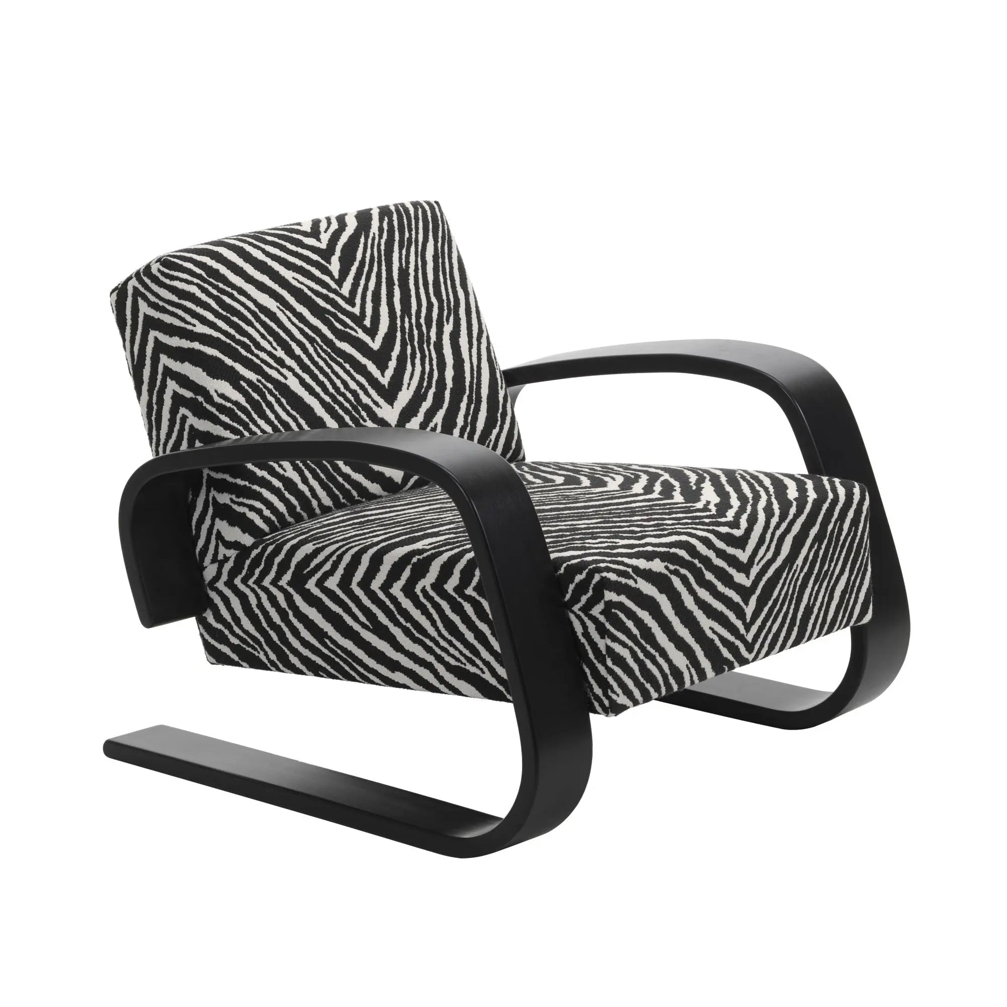 Artek 400 "Tankki" lepotuoli Zebra musta/musta Artek