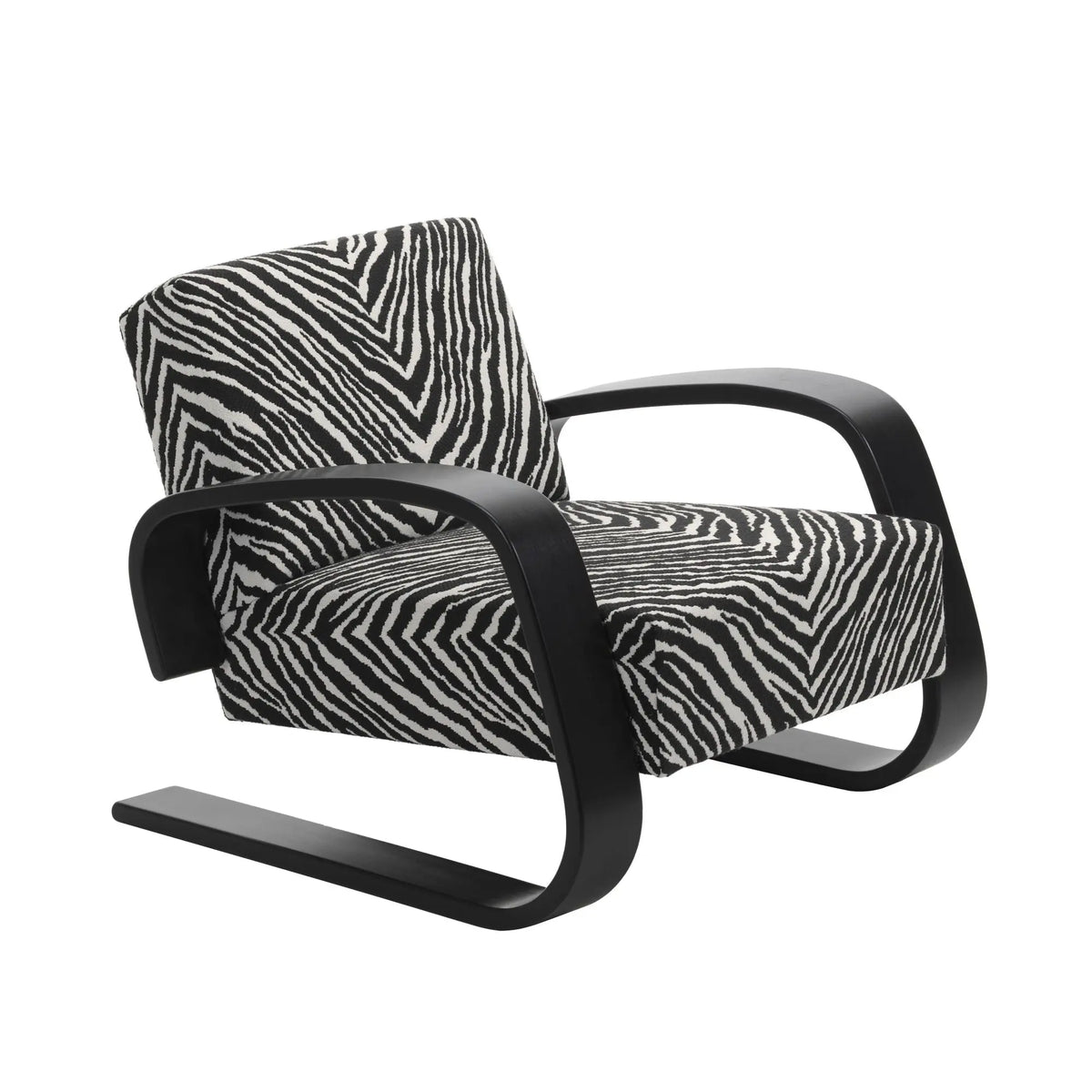 Artek 400 "Tankki" lepotuoli Zebra musta/musta Artek
