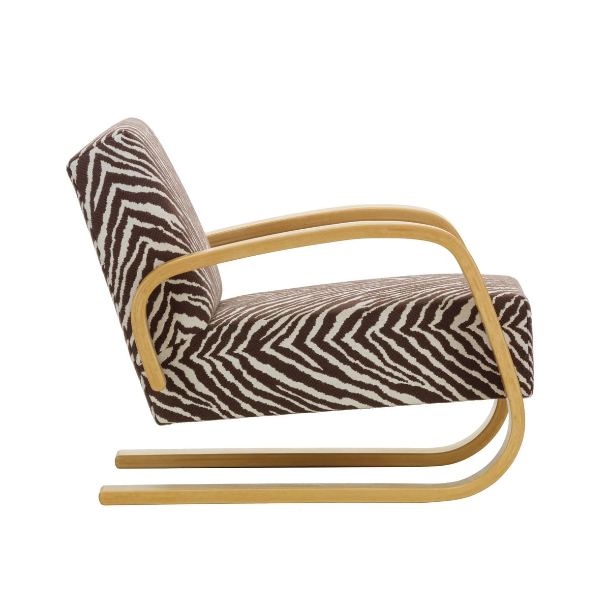 Artek 400 "Tankki" lepotuoli Zebra ruskea/hunajapetsattu koivu Artek