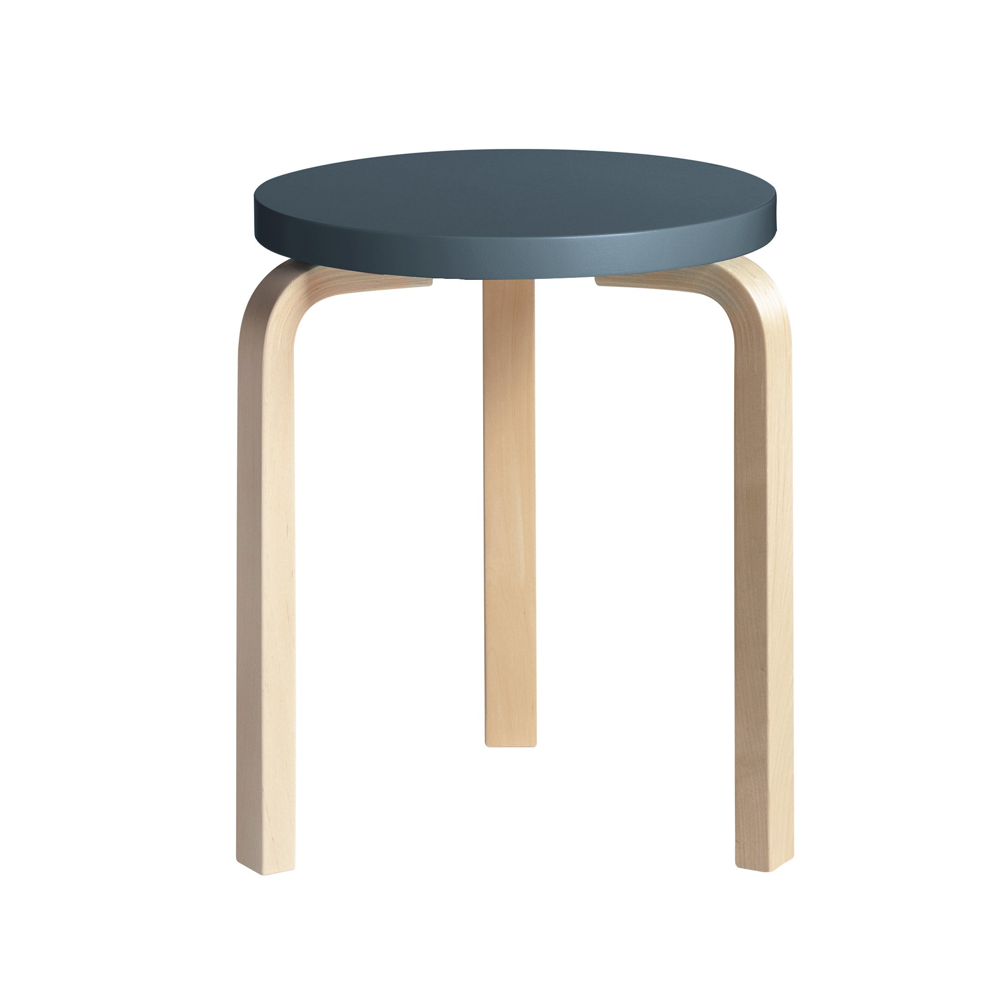 Artek 60 stool painted seat blue Laatukaluste - Main Image