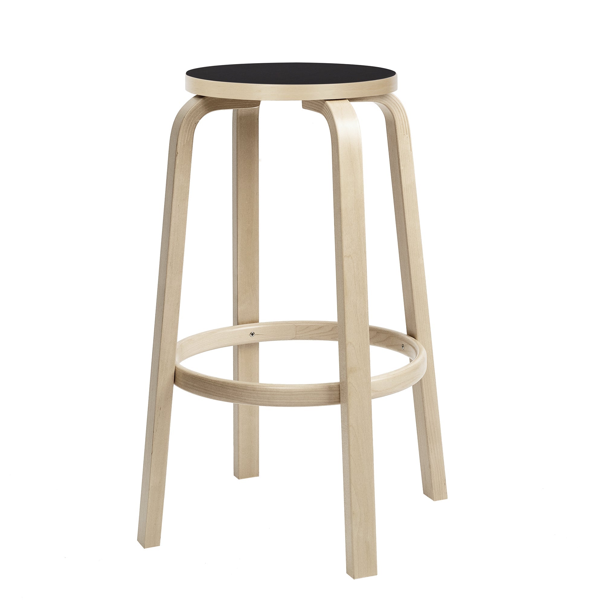 Artek 64 baarijakkara musta linoleum - Laatukaluste