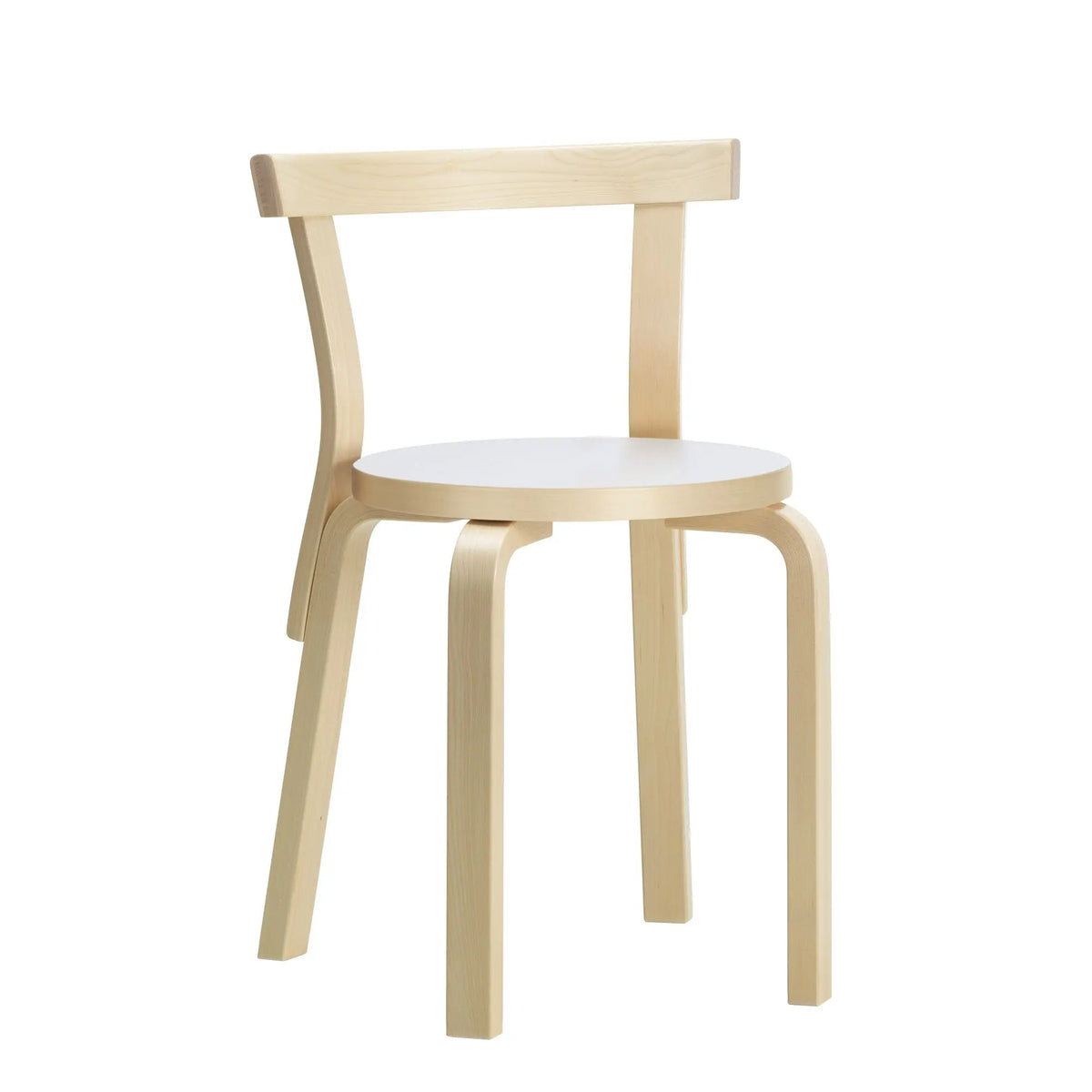 Artek 68 tuoli istuin valkoinen laminaatti Artek