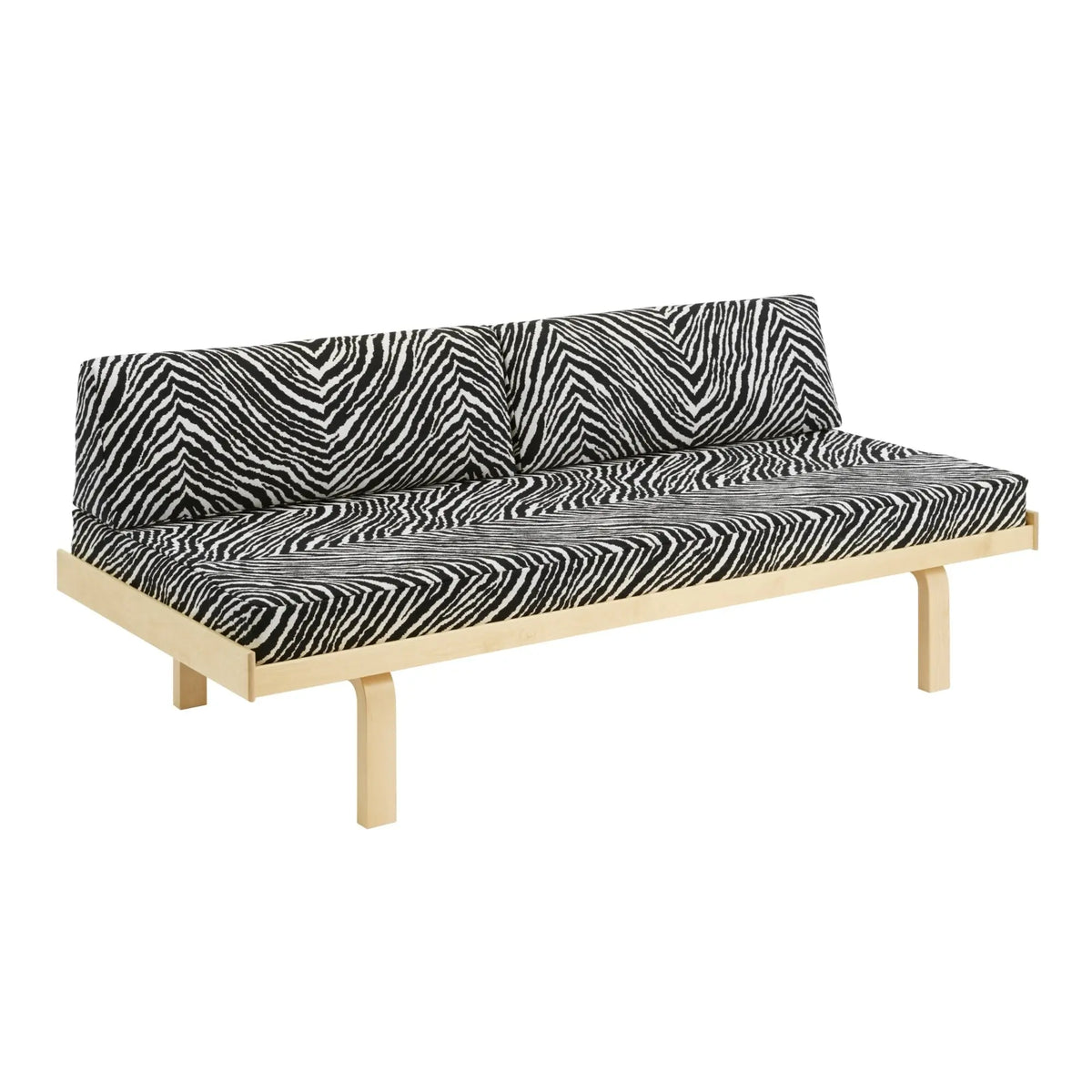 Artek 710 Laveri patjalla ja selkätyynyillä, Zebra-kangas - Laatukaluste