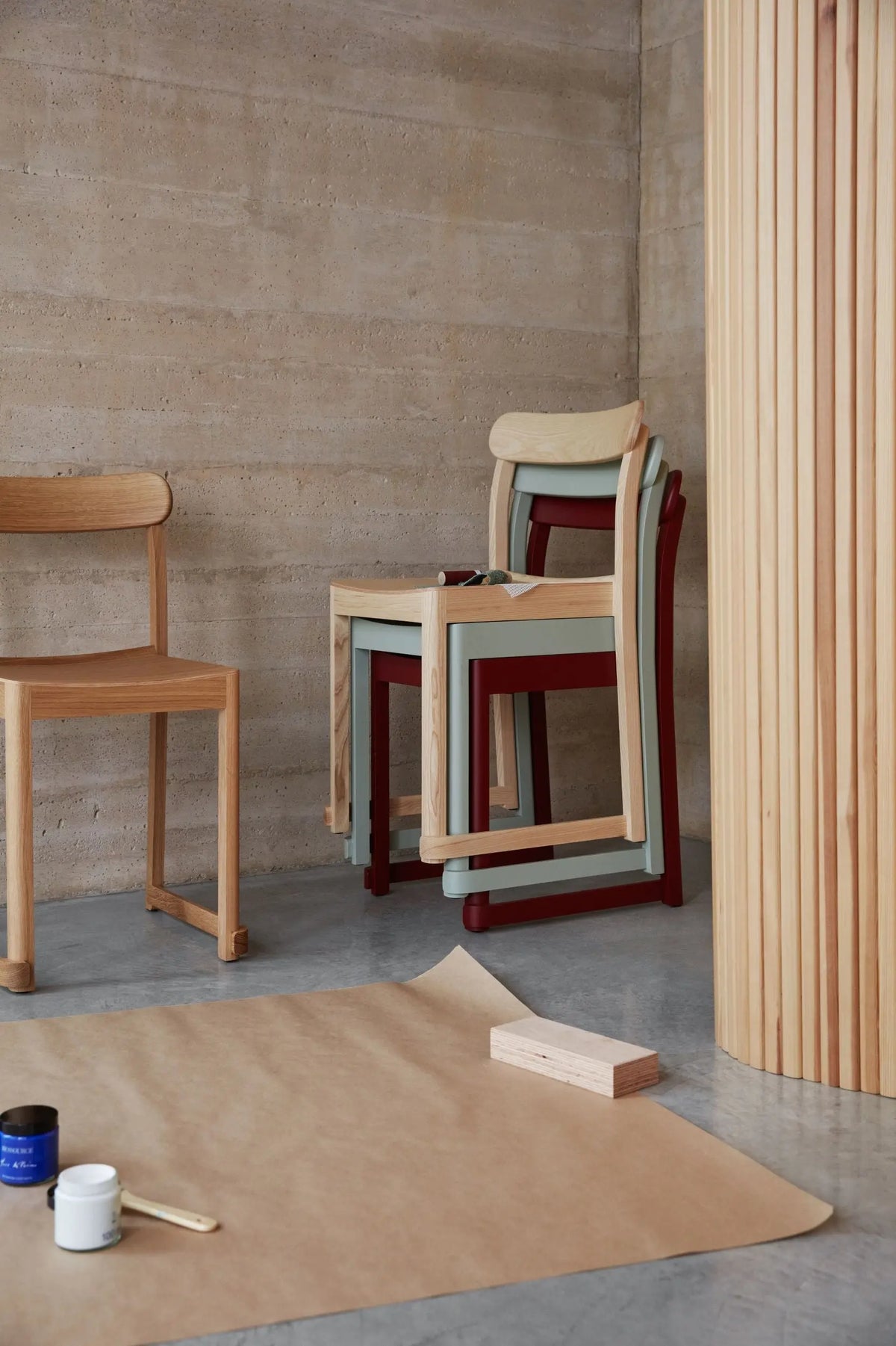 Artek Atelier tuoli maalattu vihreä Artek