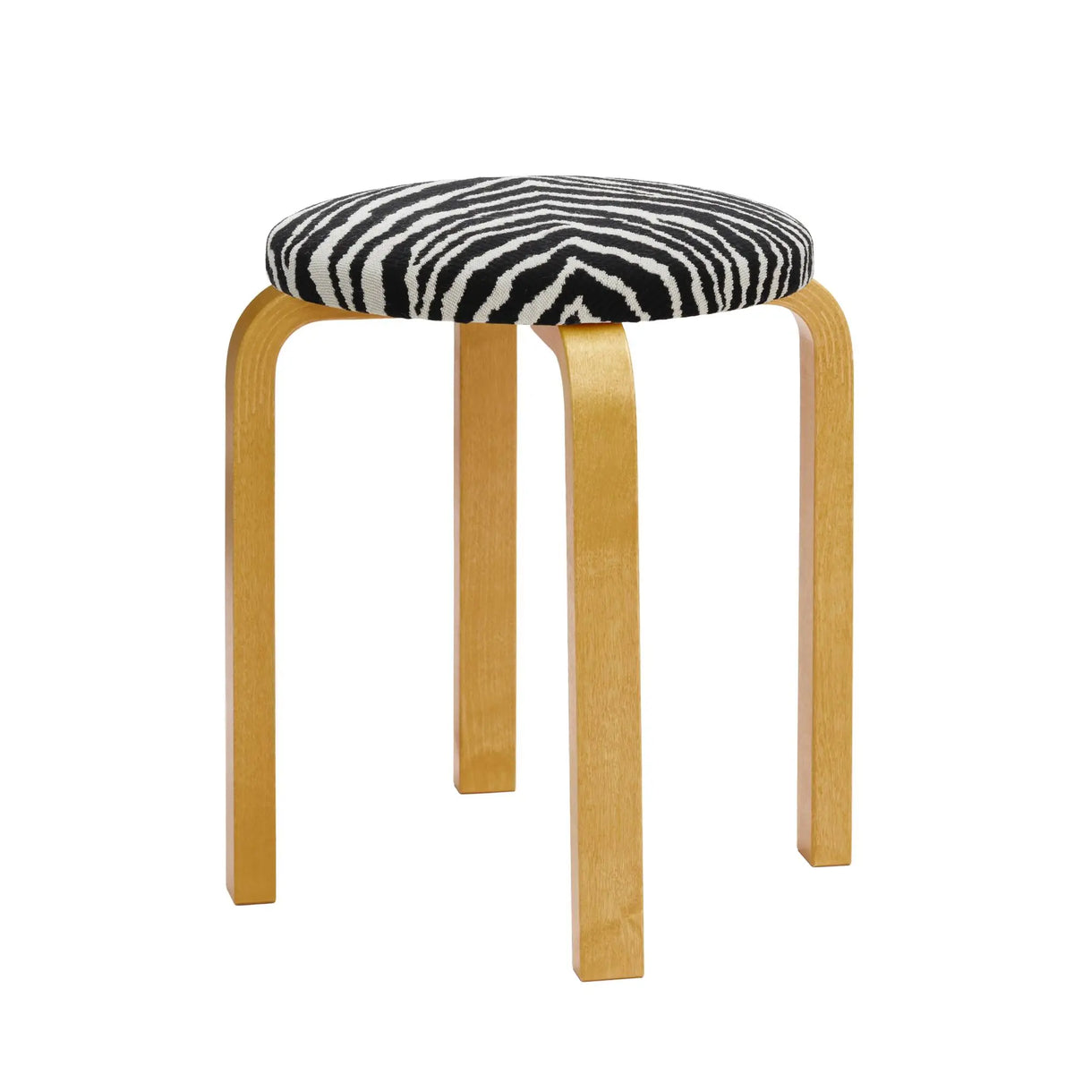 Artek E60 jakkara Zebra musta/hunajapetsattu koivu Artek