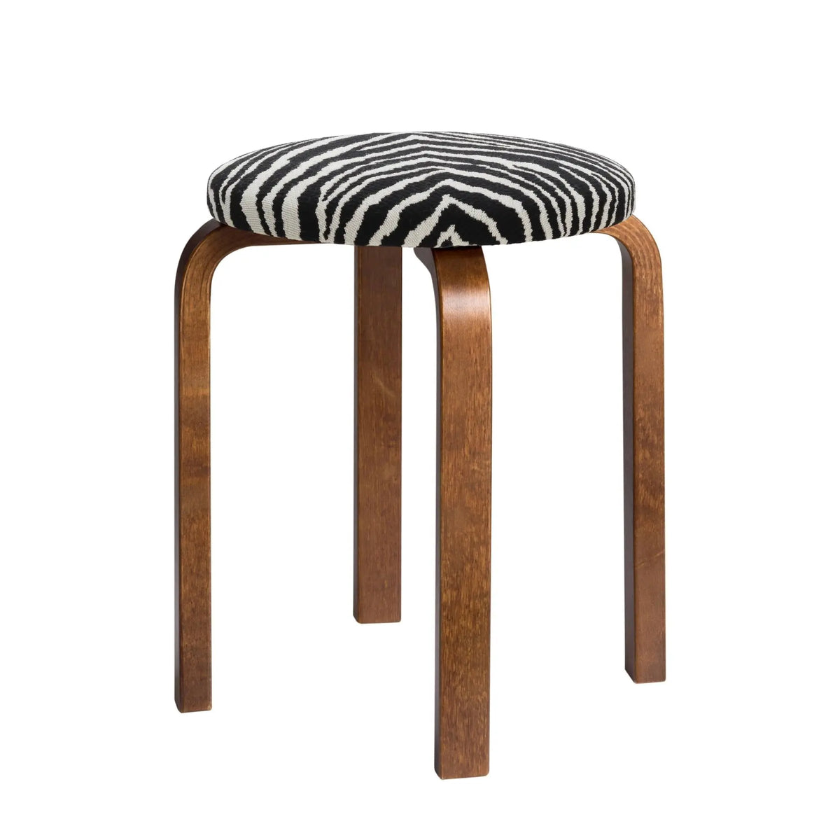 Artek E60 jakkara Zebra musta/pähkinä Artek