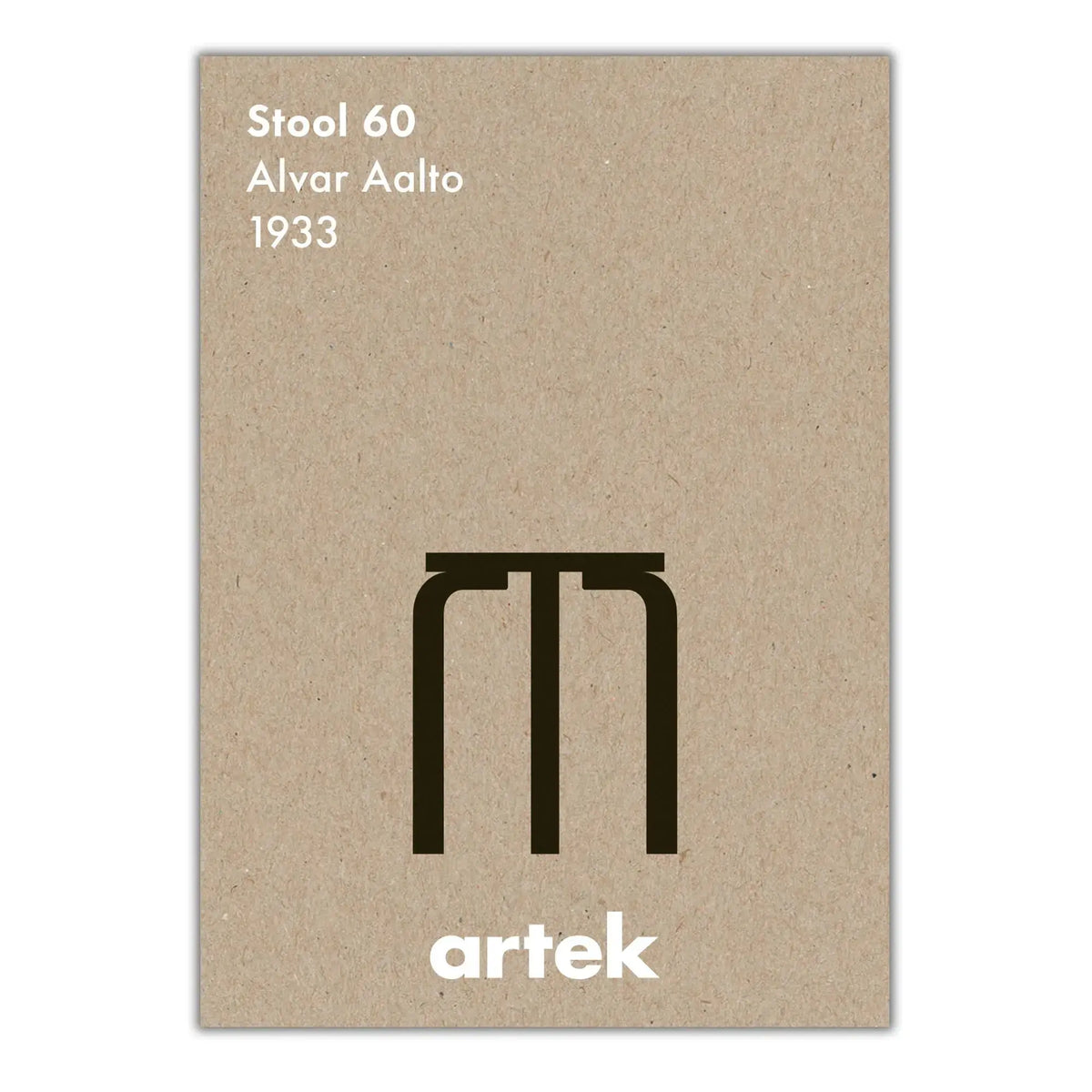 Artek Icons Jakkara 60 juliste 50x70 - Laatukaluste