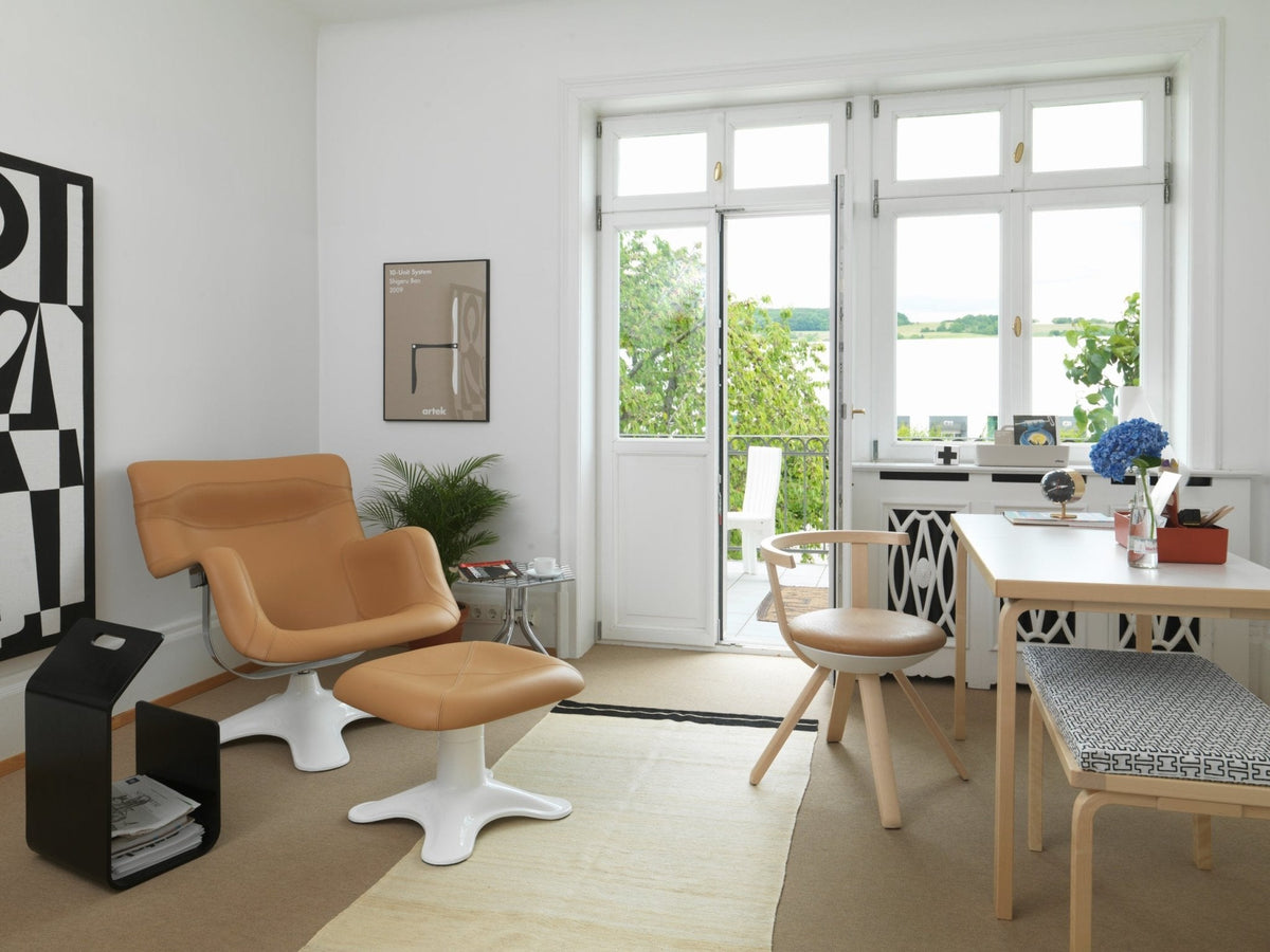 Artek Karuselli lepotuoli nougat nahka - Laatukaluste