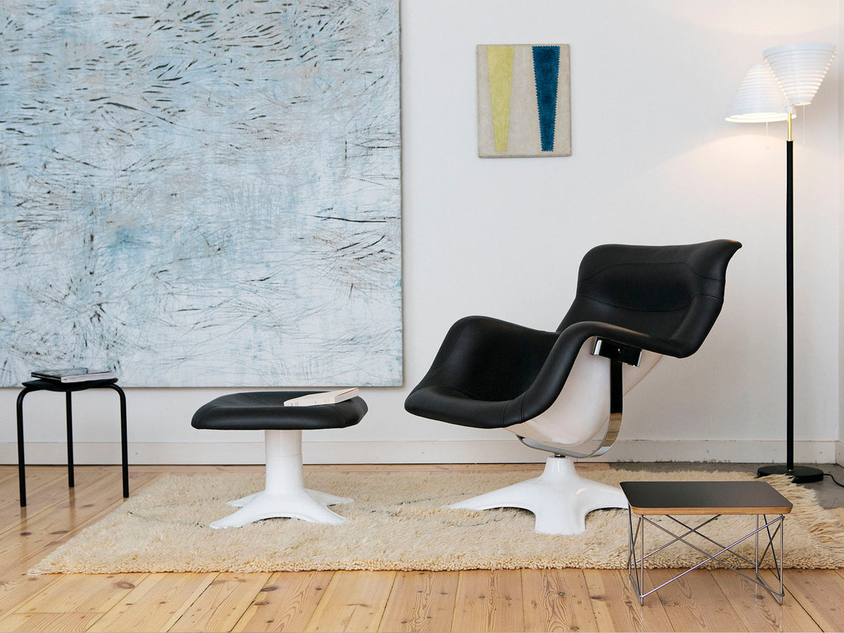 Artek Karuselli lepotuoli punainen nahka Artek