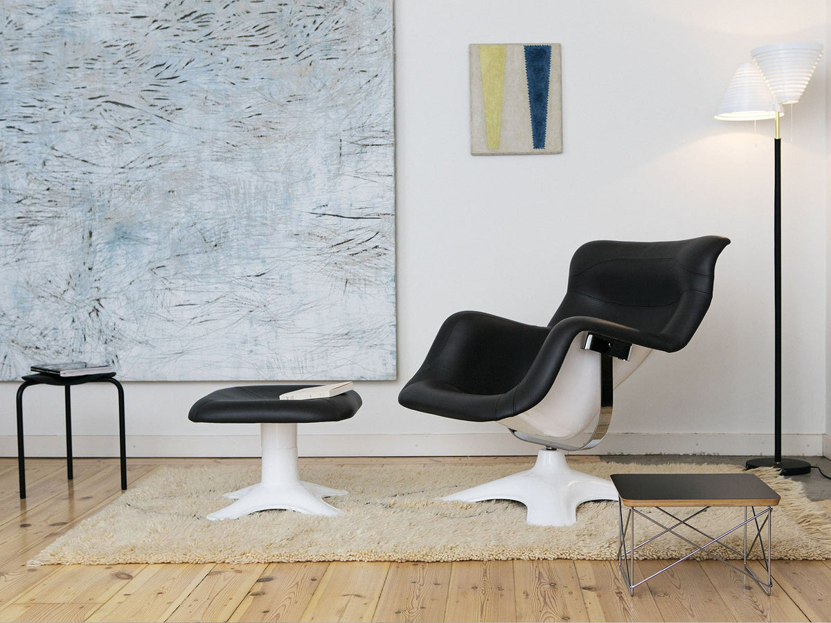 Artek Karuselli lepotuoli valkoinen nahka - Laatukaluste