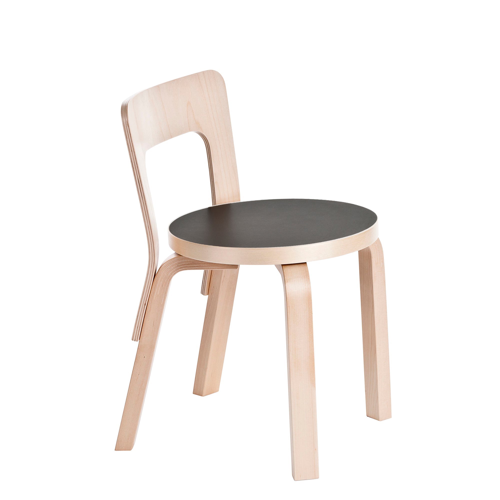 Artek N65 lasten tuoli musta linoleum - Laatukaluste