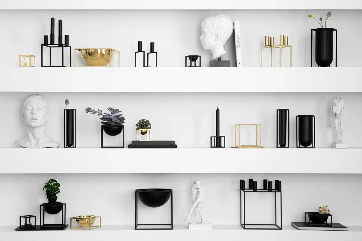 By Lassen Kubus Bowl Centerpiece pieni musta - Laatukaluste