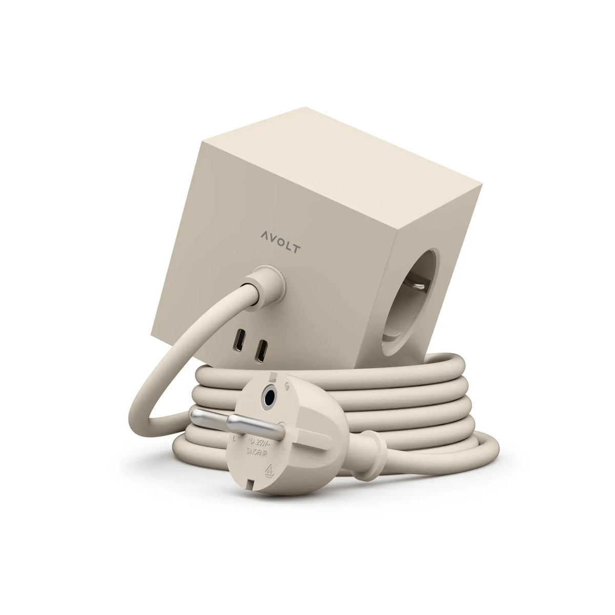 Avolt Square 1 USB-C jatkojohto 3m hiekka Avolt