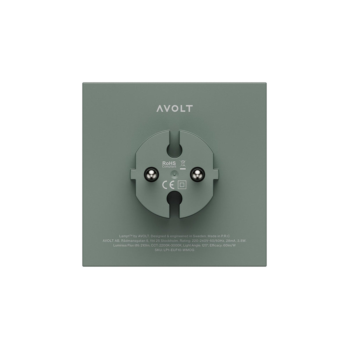 Avolt Lamp 1 yövalo vihreä