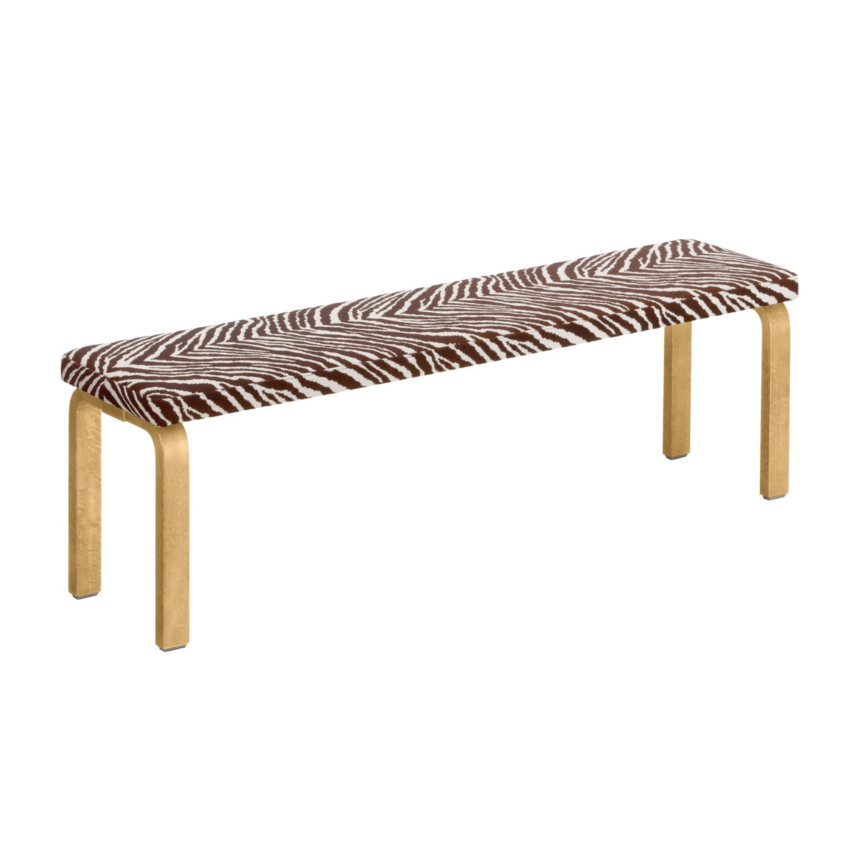 Artek 168B bench Zebra brown/stained honey