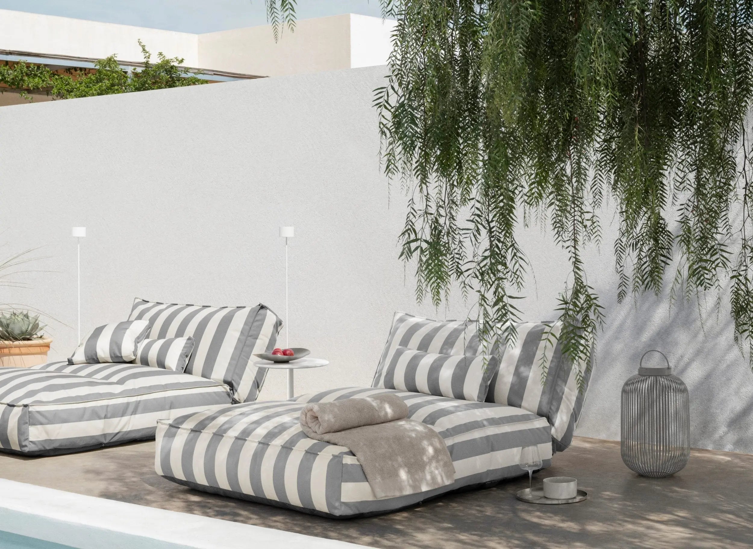 Blomus Stay Daybed iso harmaa/valkoinen Blomus