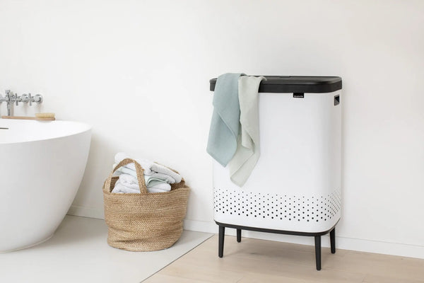 Brabantia Bo hi pyykkikori 2 x 45l valkoinen - Laatukaluste