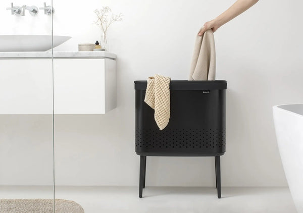 Brabantia Bo pyykkikori 60l mattamusta - Laatukaluste