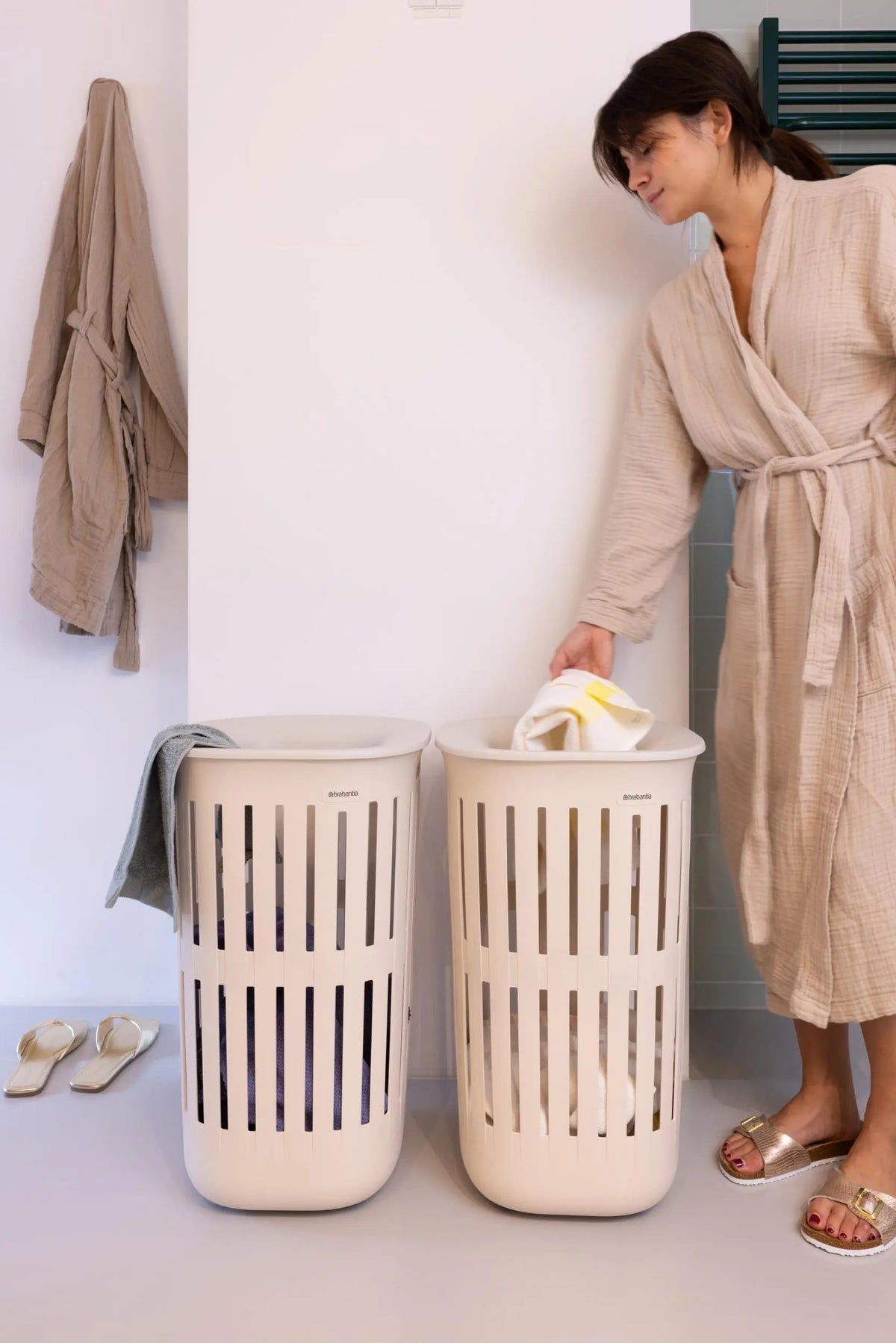Brabantia Collect-It 55L pyykkikori soft beige Brabantia