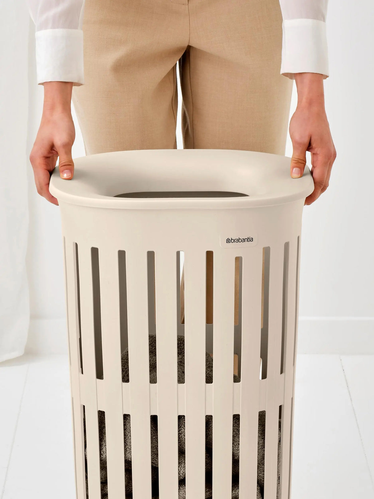 Brabantia Collect-It 55L pyykkikori soft beige Brabantia