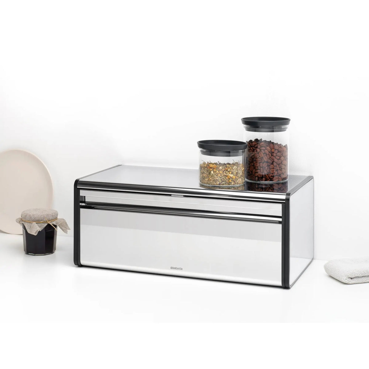 Brabantia Fall Front leipälaatikko kiiltävä teräs Brabantia
