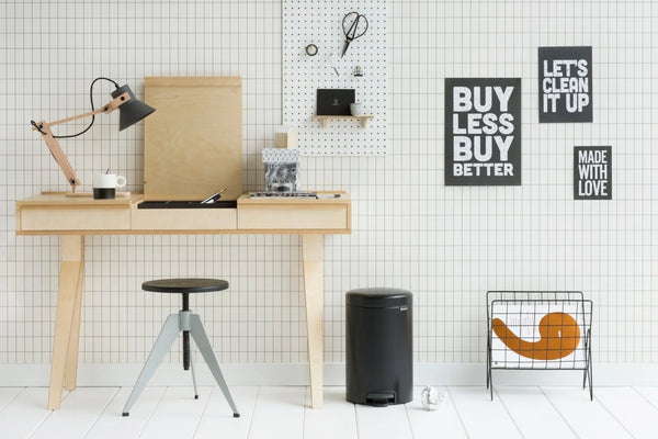 Brabantia NewIcon poljinroska-astia 12L mattamusta - Laatukaluste