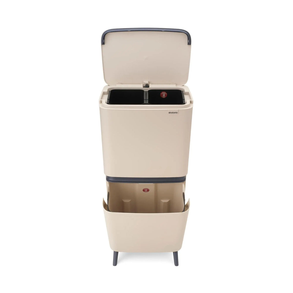 Brabantia SortUp Hi 10+10+25L kierrätysastia soft beige Brabantia