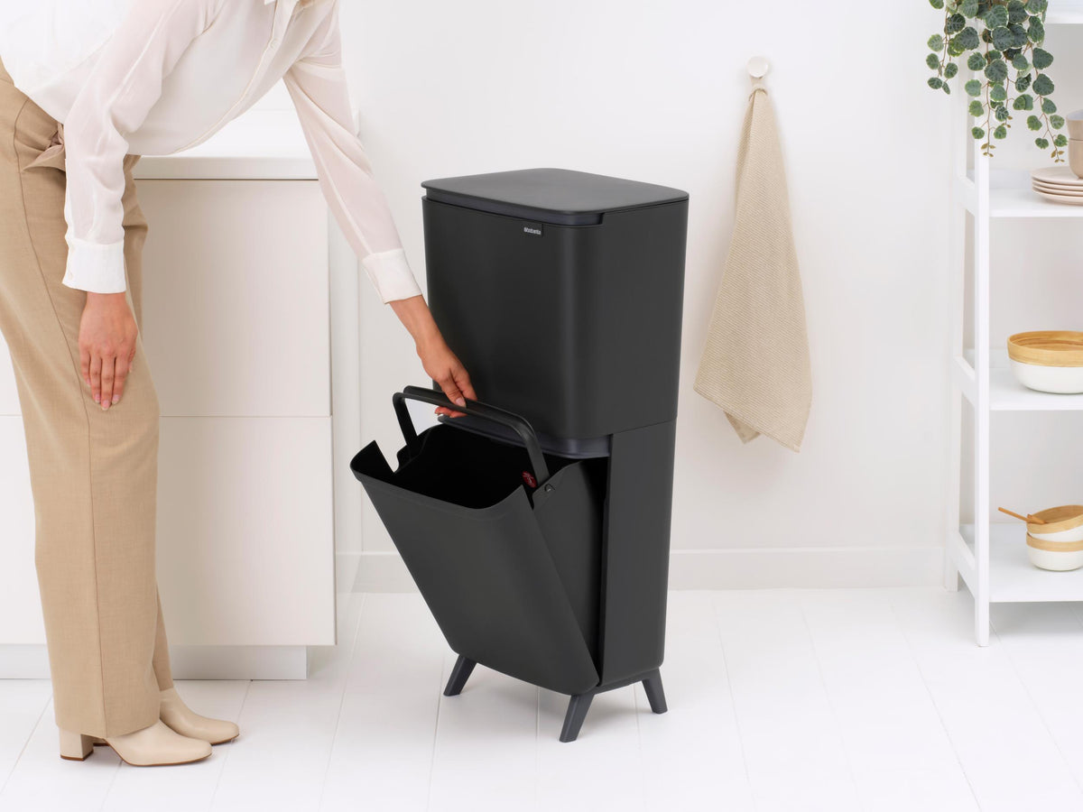Brabantia SortUp Hi 10+10+25L kierrätysastia tummanharmaa Brabantia