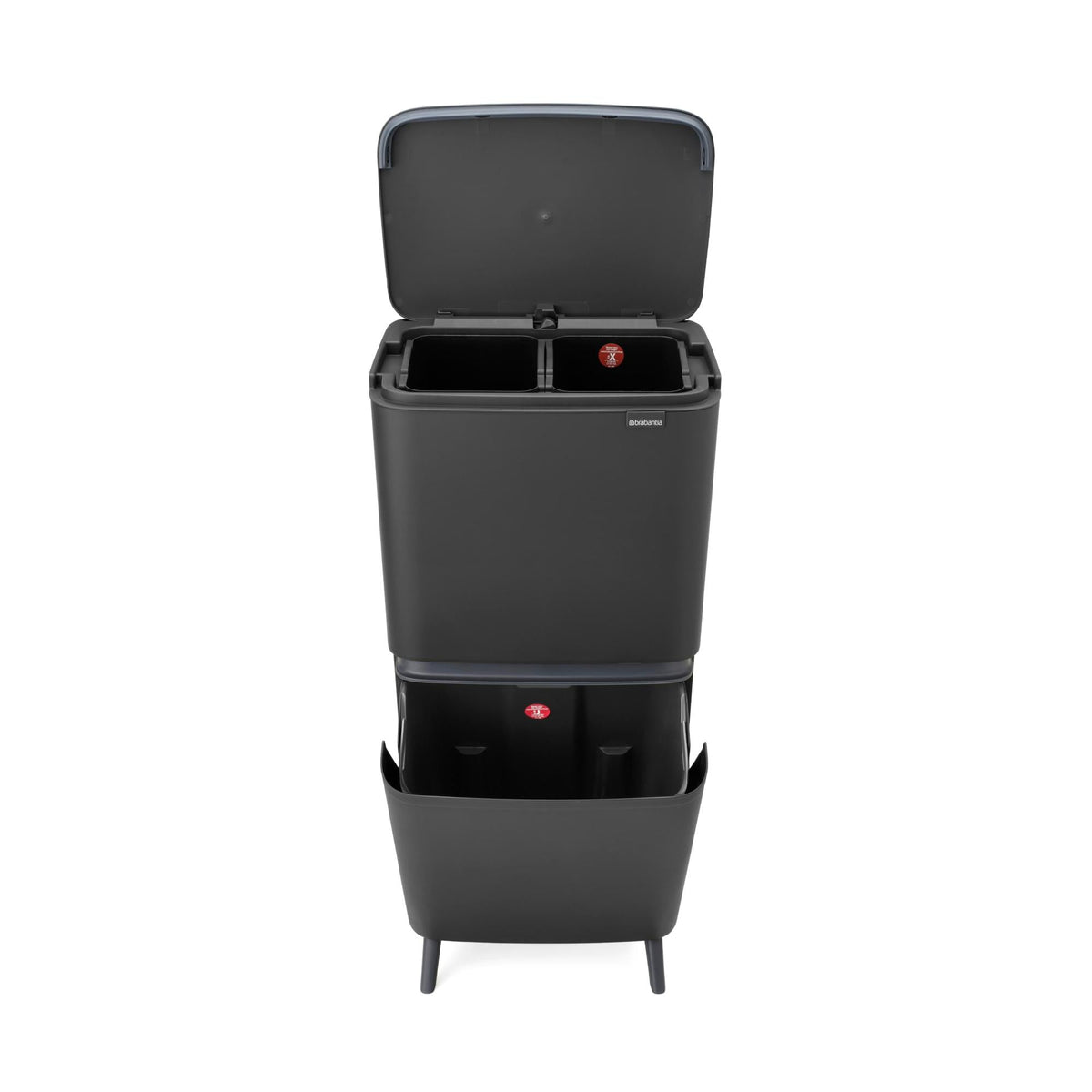 Brabantia SortUp Hi 10+10+25L kierrätysastia tummanharmaa Brabantia