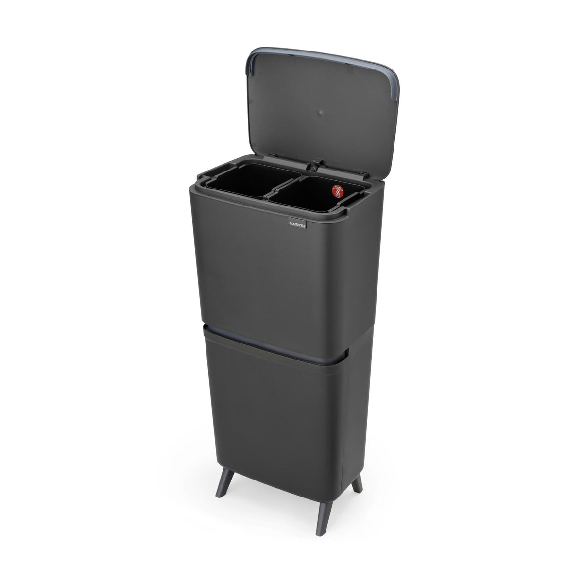 Brabantia SortUp Hi 10+10+25L kierrätysastia tummanharmaa Brabantia