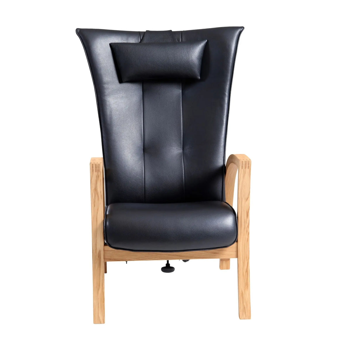 Bröderna Anderssons Focus lepotuoli+rahi öljytty tammi/musta nahka Bröderna Anderssons