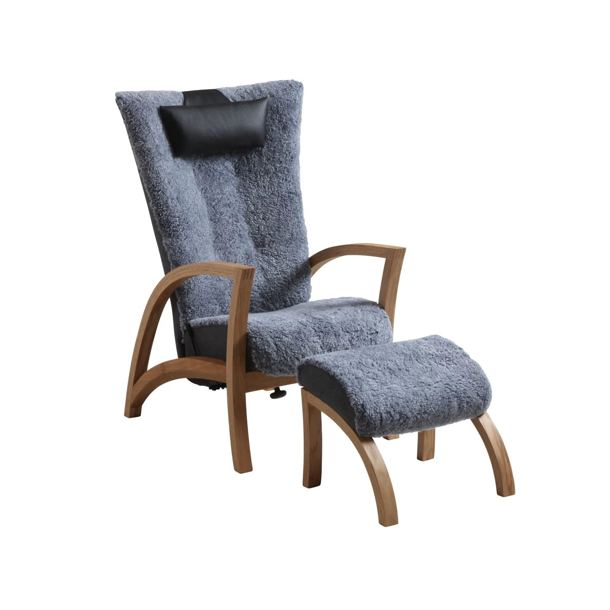 Bröderna Anderssons Focus lepotuoli+rahi öljytty tammi/sininen Bröderna Anderssons