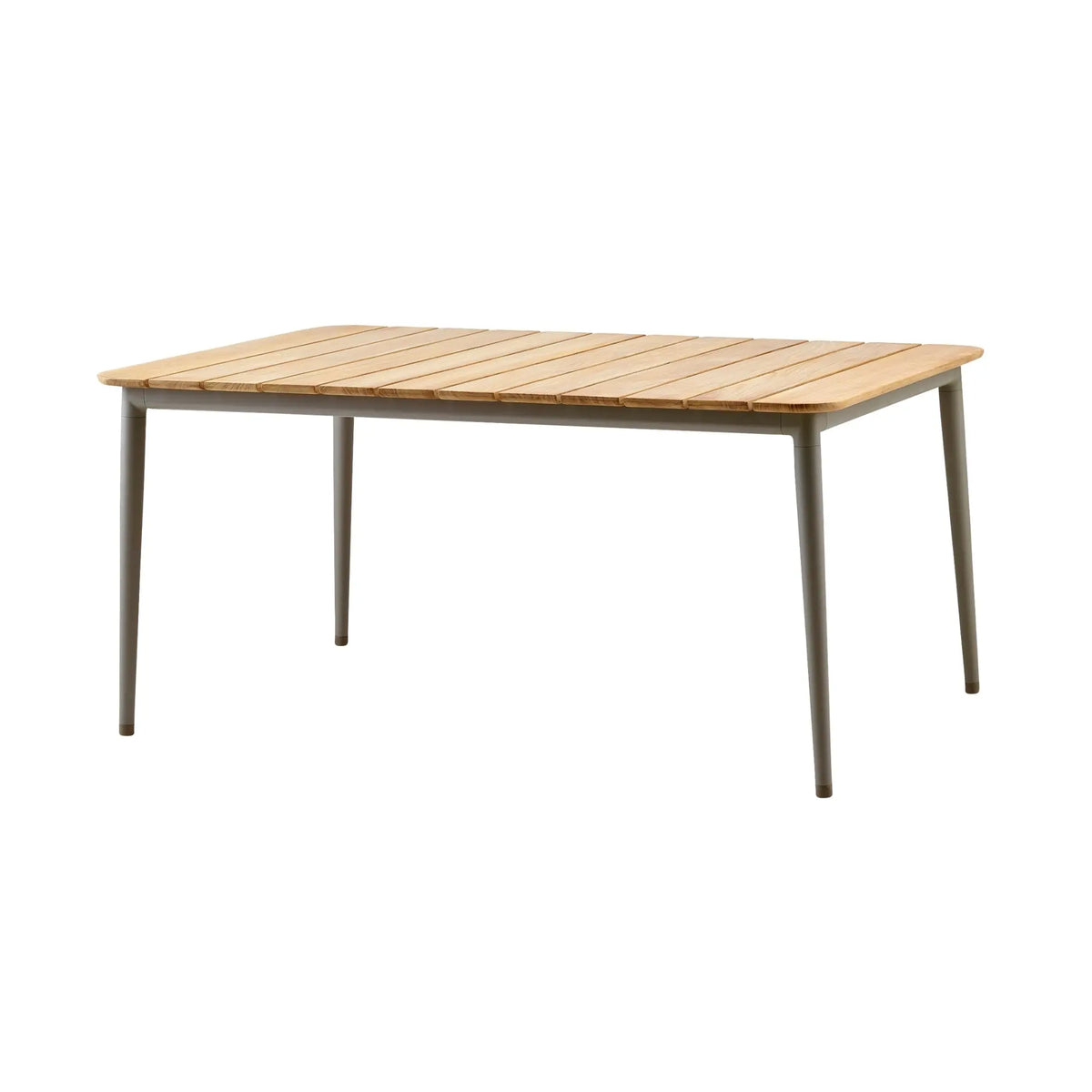Cane-line Core pöytä 160x90 taupe/tiikki - Laatukaluste