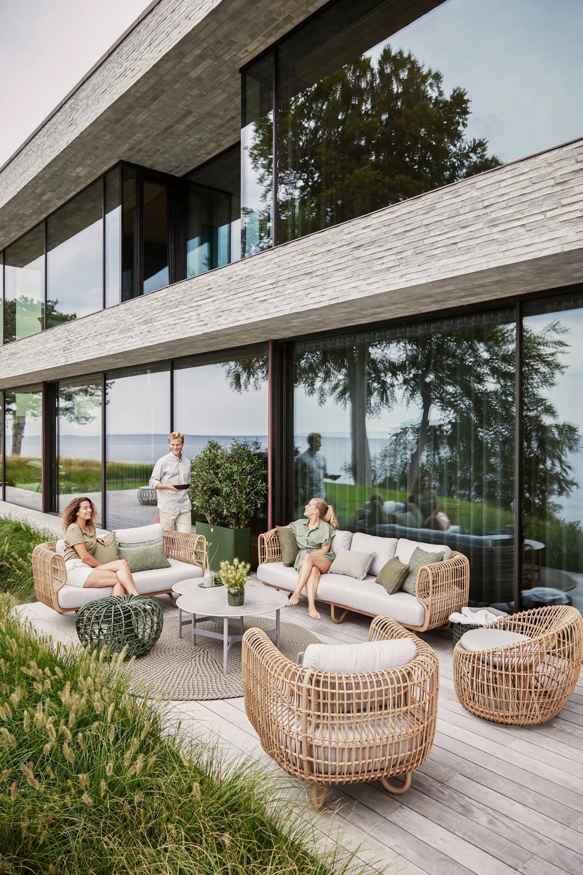 Cane-line Nest 3-ist. sohva ruskea Cane-line