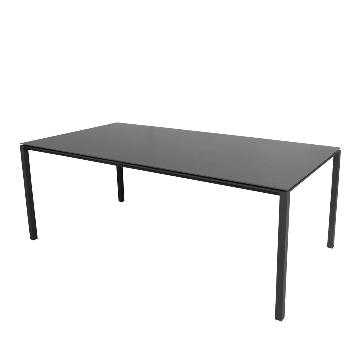 Cane-line Pure pöytä 100x200 laavanharmaa/musta Cane-line