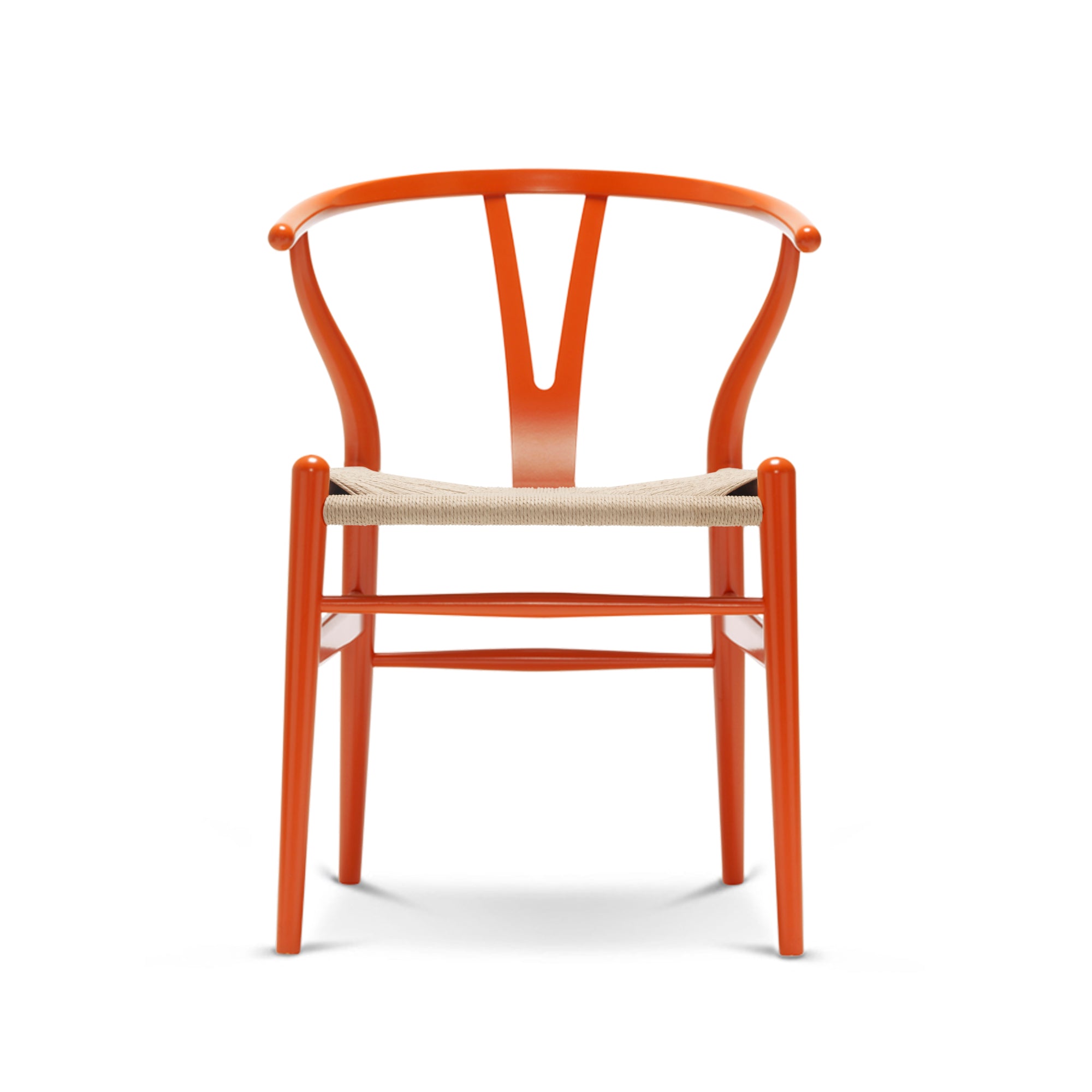 Carl Hansen & Søn CH24 Wishbone oranssinpunainen pyökki/luonnonväri - Laatukaluste