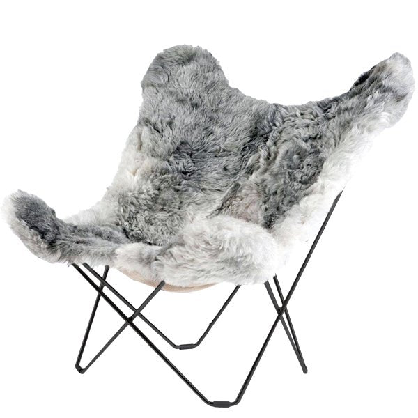 Cuero Iceland Mariposa lepakkotuoli Shorn Natural harmaa - Laatukaluste